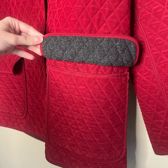 Vintage English Countryside Heritage Style Red Quilted Barn chore Jacket - Picture 5 of 14